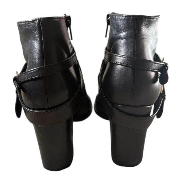 PRIMADONNA Italian Black Leather Ankle Boots with Gold Buckle - Picture 5 of 5